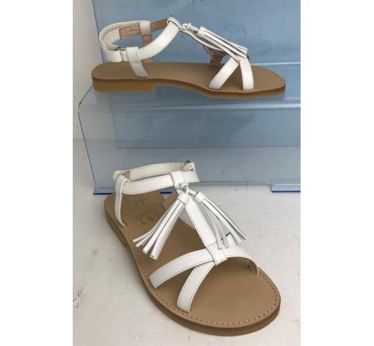 One Off Joblot of 4 IL Gufo Girls White Tassel Leather Summer Shoe Mixed Sizes