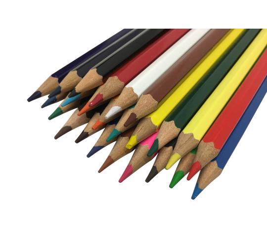 Colouring Pencil - 24 Assorted Colours Sharpened Long-Lasting Coloured Pencils Ideal for Drawing, Writing and Sketching by Arpan (ST-9670)