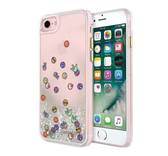 50 x Rebecca Minkoff iPhone 8 / 7 / 6s / 6 Shockproof Case Cover Glitterfall Emoji Clear