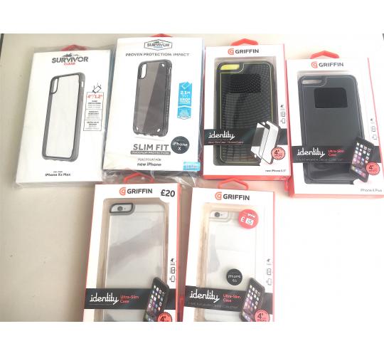 55x Genuine Griffin Apple iPhone Xs Max/iPhone X/iPhone 6 +/iPhone 6 Cases NEW Retail Packed