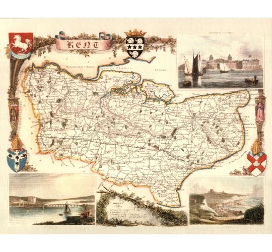 80 Cornwall 19th Century Reproduction Thomas Moule Decorative Antique Maps