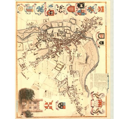 100 Cambridge University Campus and City 19th Century Reproduction Thomas Moule Decorative Antique Maps