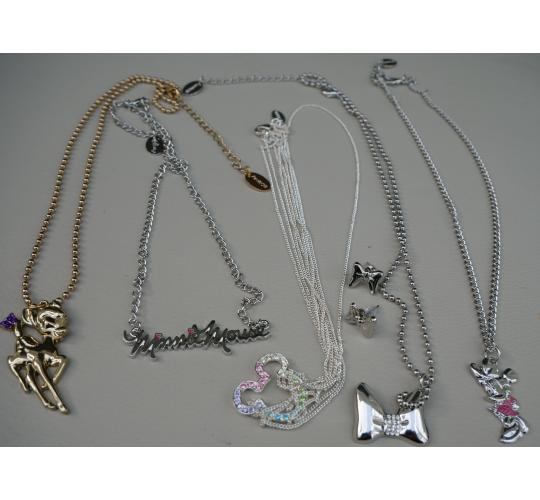 60 items of genuine Disney jewellery. Pendants and earrings. Minnie mouse Bambi.  