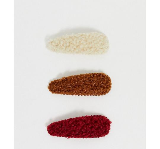 Wholesale Joblot of 30 DesignB London Bjorg Teddy Hair Clips 3 Pack 1553032