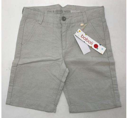 One Off Joblot of 12 Boboli Grey Linen Blend Boys Shorts in a Range of Sizes