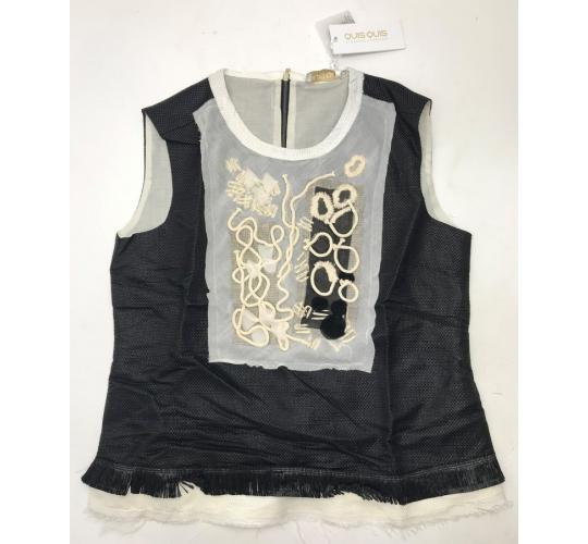 Wholesale Joblot of 5 Quis Quis Girls Basket Weave Sleeveless Dress Black