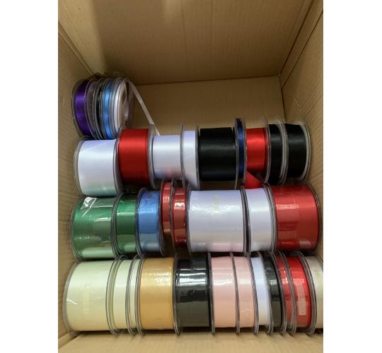 Huge Joblot of Ribbon Reels - Whole reels and part reels, ready to sell - satin, grosgrain, lame, velvet & more