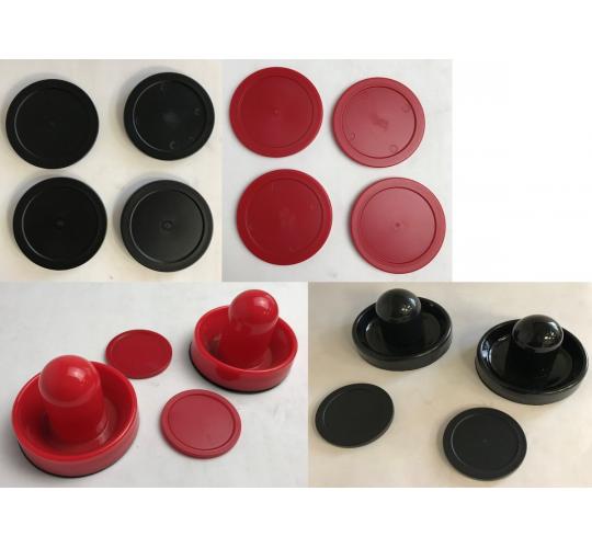 One Off Joblot of 60 Air Hockey Paddle & Puck Sets and 25 Set of 4 Pucks