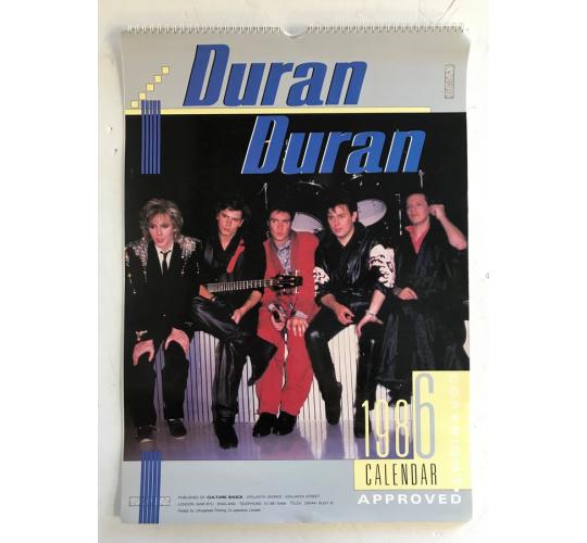 One Off Joblot of 14 Duran Duran Copyright Approved 1986 Calendar - Vintage