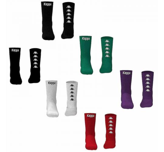 Kappa Authentic Atel Unisex 3 Pack Crew Socks in Mixed Colours bundle of 9 pairs UK8-10