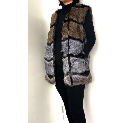 High Quality Women Girls Faux Fur Gilet Waistcoat Sleeveless Jacket-Box of 40 pcs Mix