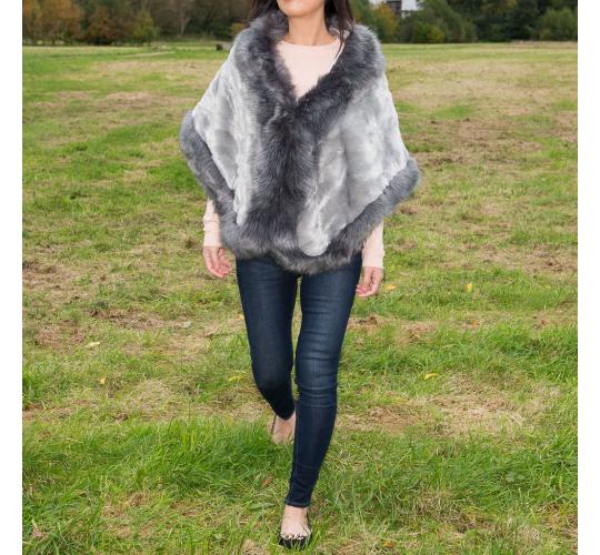 Luxury Women Girls High Quality Faux Full Fur Cape -Box of 25 pcs Mix