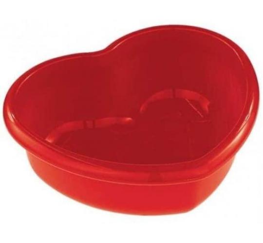 Wholesale Joblot of 48 Amscan Heart Shaped Red Plastic Party Bowl 3.19L
