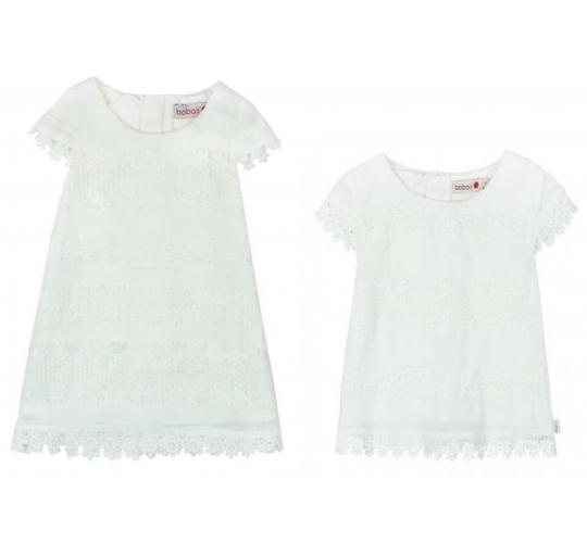 One Off Joblot of 12 Boboli Girls White Floral Lace Dresses & Tops Mixed Sizes