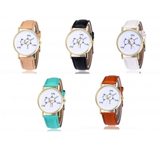One Off Joblot Of 14 Unisex Chemical Equation Watches In 5 Colours