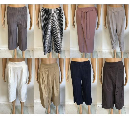 Wholesale Joblot of 5 Yuki Tokyo Ladies 3/4 Length Trousers - Assorted Styles