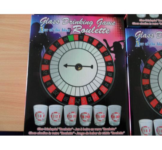 Joblot of 12 x Roulette Glass Drinking Game - Spin & Shot Casino - Glasses Party Wheel - Stag Hen Do's - Alcohol Fun Glass Set - Adult 18+ - Party Nov