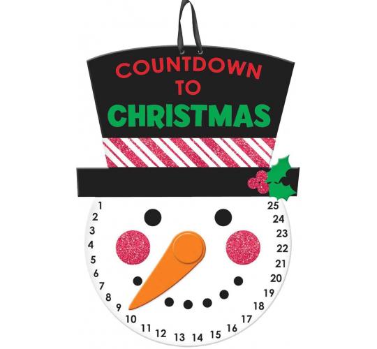 One Off Joblot of 12 Amscan Countdown to Christmas Snowman Hanging Decoration
