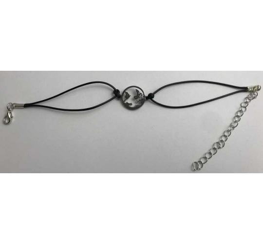 Wholesale Joblot Of 10 World Charms & Black Cord Throng Bracelets