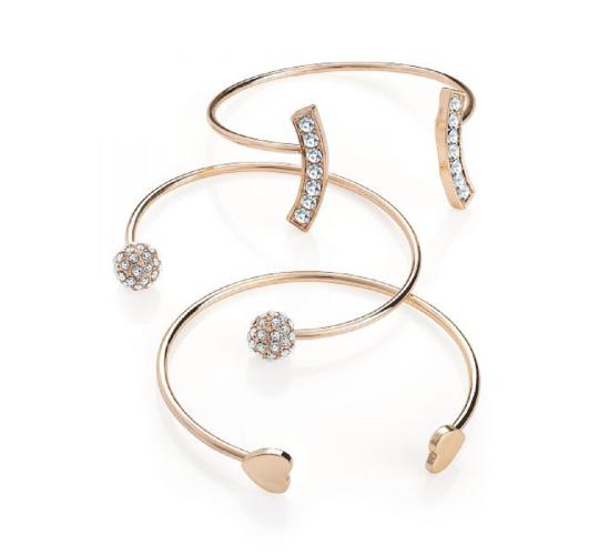 30pc Joblots Three Piece Rose Gold Colour Adjustable Banglesl UK SELLER l GCJ097