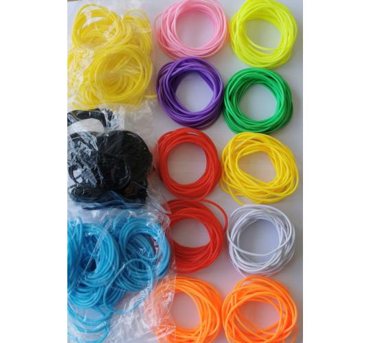 Wholesale Joblot Of 500 Gummy Band Bracelets In Mixed Colours