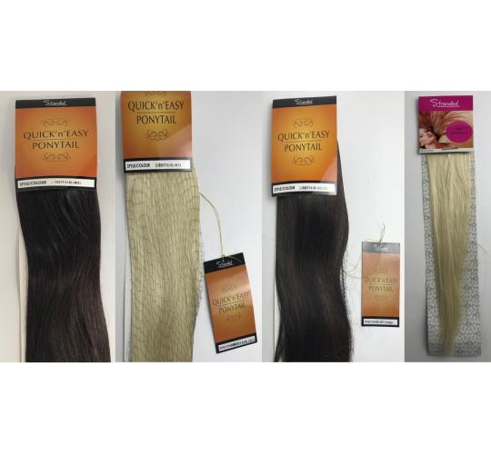 One Off Joblot of 9 Stranded Hair Extensions - Quick n Easy Ponytails