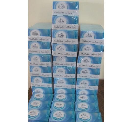 120 packs of Lil-lets smart-fit tampons lite. Light. 16 per box