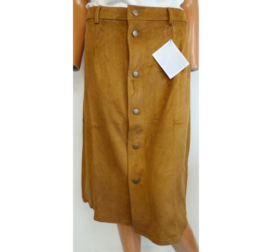 Pallet of 480 Avon Suede Look Button Skirts Tan Sizes 6-12 18/20