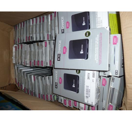 20 x Techlink Recharge 2500 Portable Pocket Power USB Charger Powerbank 2500mAh untested customer returns black