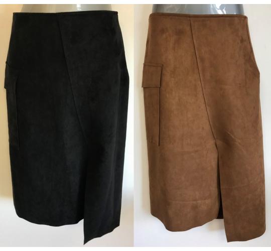 Wholesale Joblot of 8 Yuki Tokyo Umma Suedette Skirt in 2 Colours Size 8-12
