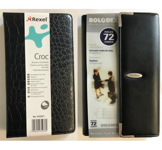 Wholesale Joblot of 50 Business Card Books - in 2 Styles - Rexel & Rolodex
