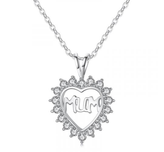 20pc Beautiful Silver Mum Pendant Necklace | UK Seller | GCJ143