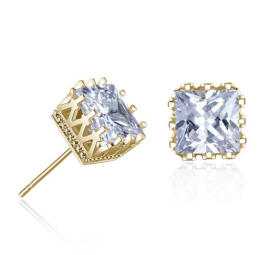 20pairs Stunning Gold Clear/Silver Pink Stud Earrings, 2 Colours, 10Pairs Each, |UK SELLER|GCJ122