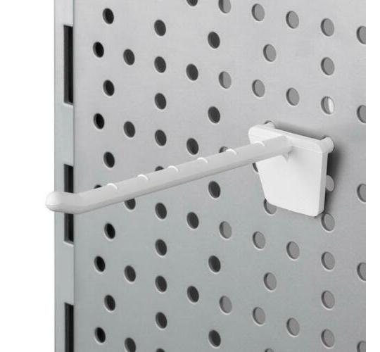 Wholesale Joblot of 50 Plastic Pegboard White Hooks 50mm - 150mm (Pack of 50)