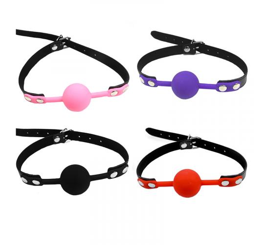 12 High-quality Faux leather Silicone Silky Gag Ball 4 Colours 3 Each|UK SELLER|SM012