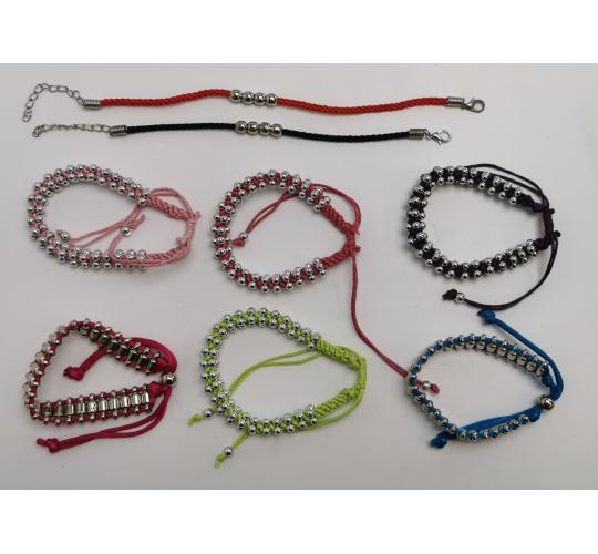 One Off Joblot Of 98 Fashion Bracelets In 3 Designs Mixed Colours