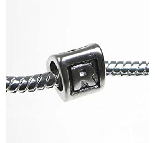 Wholesale Joblot Of 200 Triangle Alphabet Charms For Bracelets Antique Silver Look