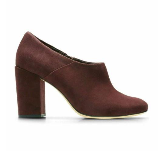 NEW CLARKS AMABEL CLARA BURGUNDY SUEDE WOMEN SHOES