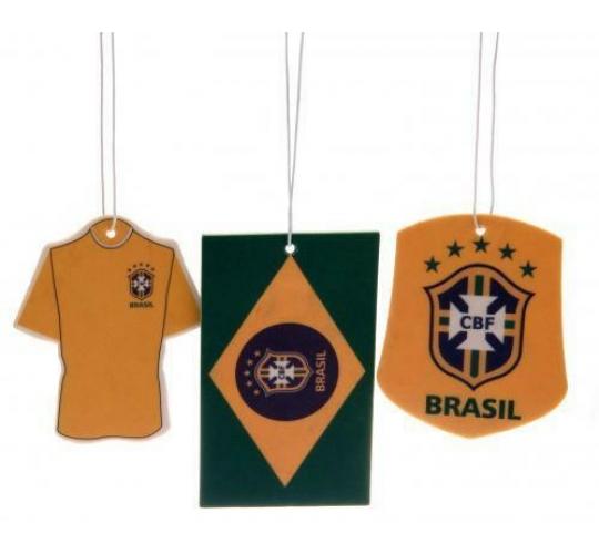 One Off Joblot of 340 Official Brazil/Brasil Football Air Fresheners (Pack of 3)