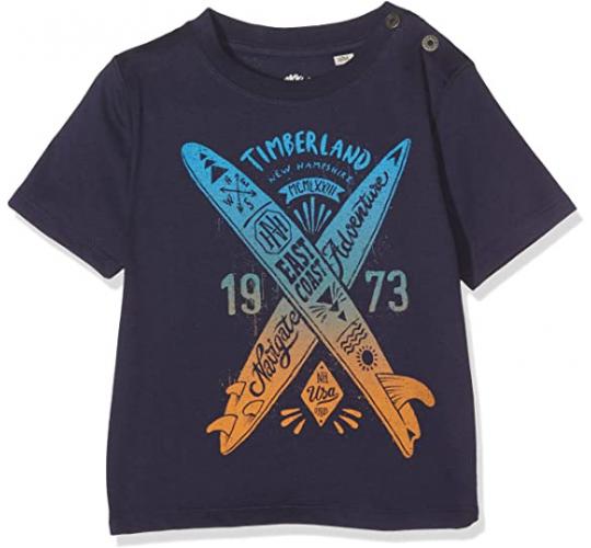 One Off Joblot of 10 Timberland Boys Navy Surf Print T-Shirts Sizes 6m - 4 Years