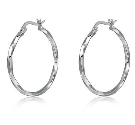 Wholesale Joblot of 5 MBLife 925 Sterling Silver Twisted Hoop Earrings 30mm