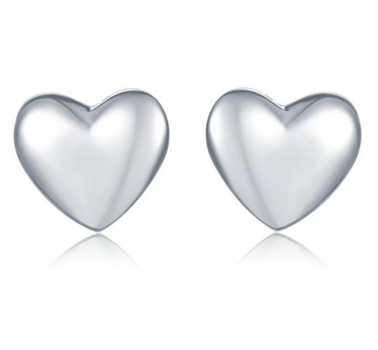 Wholesale Joblot of 5 MBLife 925 Sterling Silver Polished Heart Stud Earrings