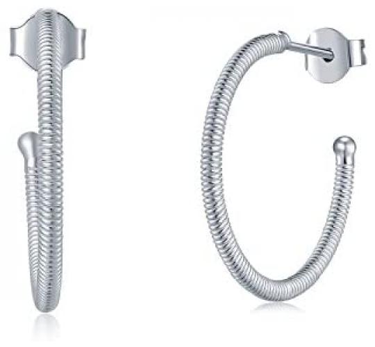 Wholesale Joblot of 5 MBLife 925 Sterling Silver Round J-Hoop Earrings 20mm