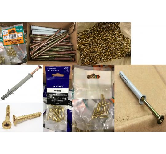 Pallet of 22,652 Fittings/Screws - Wood Screws, Panel Pins Etc, Some Multipacks