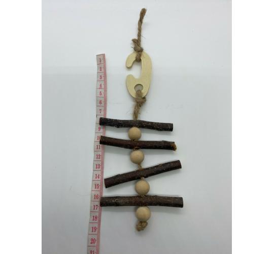 36 Wooden Hanging Charm Hamster, Rat, Gerbil, Chinchilla, Dwarf Hamster, Chipmunk, Mouse, Ferret, Guinea Pig, Degu, Rabbit