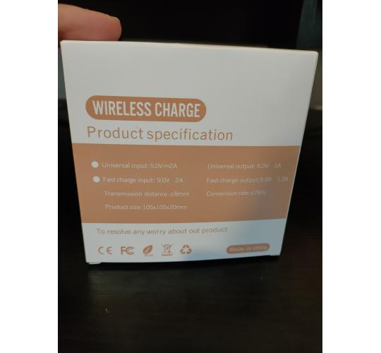 Sleek 9V Wireless Charger for iPhone and Android