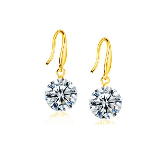 20 x Gold Tone Crystal Single Drop Earrings | UK SELLER | GCJ156-GOLD