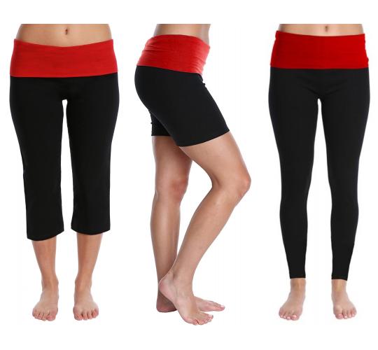 One Off Joblot of 22 Blis Ladies Black/Red Yoga Leggings, Capri & Shorts