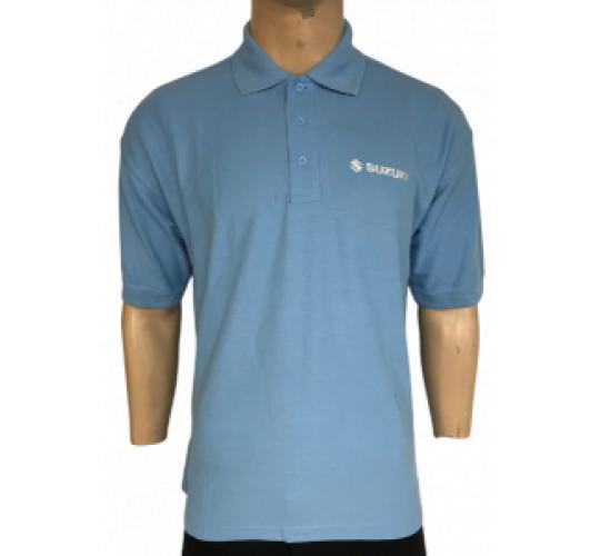 Wholesale Joblot of 30 Suzuki Mens Light Blue Polo Shirt Sizes S-XXL