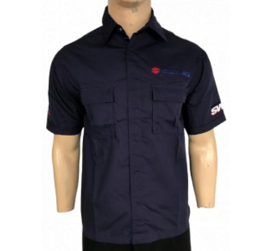 Wholesale Joblot of 15 Suzuki Motorsport Mens Sailor Navy Shirt